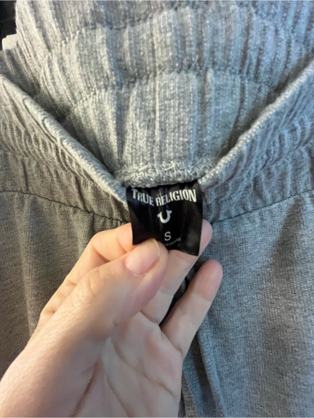 True Religion Classic High-Waist Gray Jogger Pants - Athletic Comfort - Picture 5 of 5